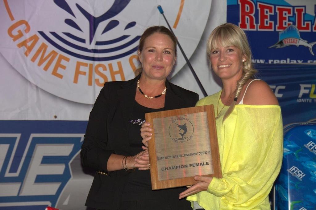 Katie Ripper - Champion Female Angler with Game & Leisure Boats Carmen McCloy © Creating Demand